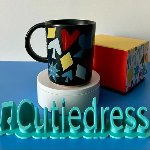 Starbucks Vegas Black Mug with Colorful Shapes - Picture 3 of 12